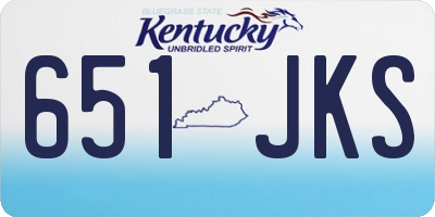 KY license plate 651JKS