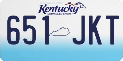 KY license plate 651JKT