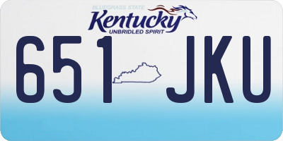 KY license plate 651JKU