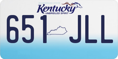 KY license plate 651JLL