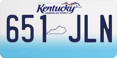 KY license plate 651JLN