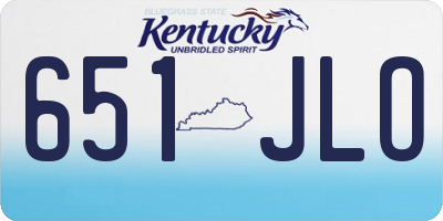 KY license plate 651JLO