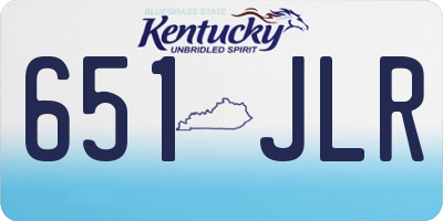 KY license plate 651JLR