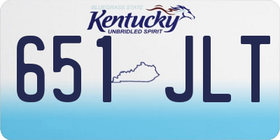 KY license plate 651JLT