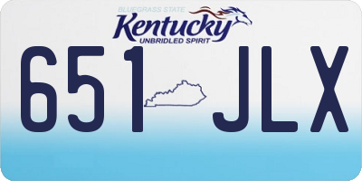 KY license plate 651JLX