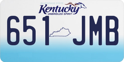 KY license plate 651JMB