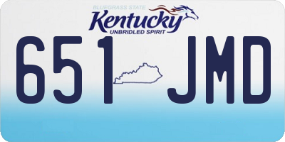 KY license plate 651JMD