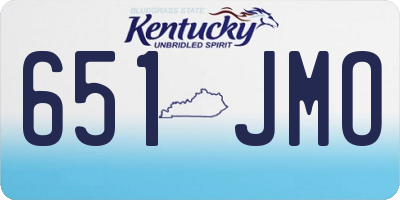 KY license plate 651JMO