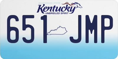 KY license plate 651JMP