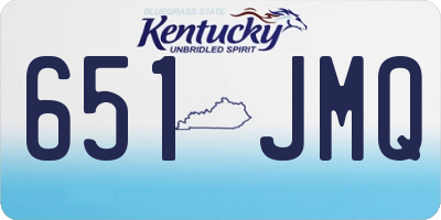 KY license plate 651JMQ