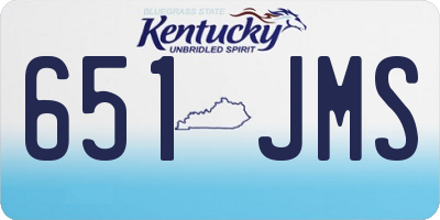 KY license plate 651JMS