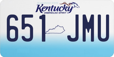 KY license plate 651JMU