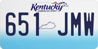 KY license plate 651JMW
