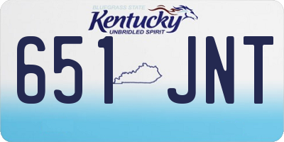 KY license plate 651JNT