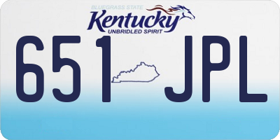 KY license plate 651JPL