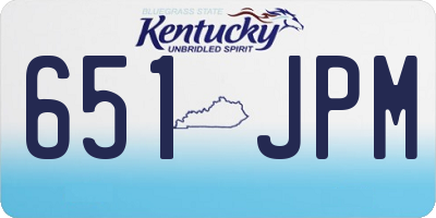 KY license plate 651JPM