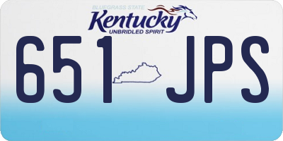 KY license plate 651JPS