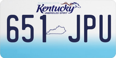 KY license plate 651JPU