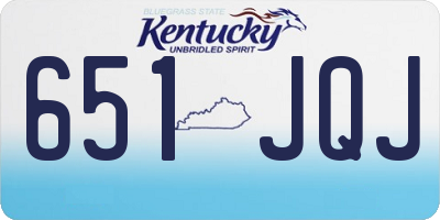 KY license plate 651JQJ