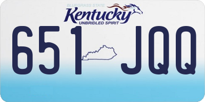 KY license plate 651JQQ