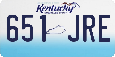 KY license plate 651JRE
