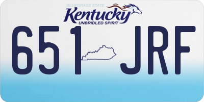 KY license plate 651JRF