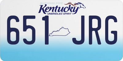 KY license plate 651JRG