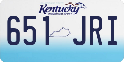 KY license plate 651JRI