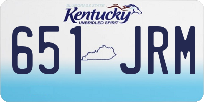 KY license plate 651JRM