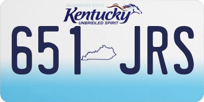 KY license plate 651JRS