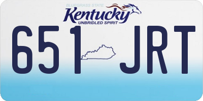 KY license plate 651JRT