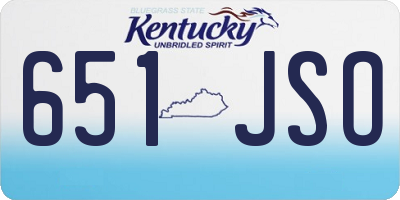 KY license plate 651JSO