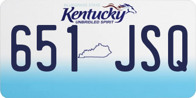 KY license plate 651JSQ