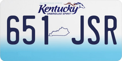 KY license plate 651JSR