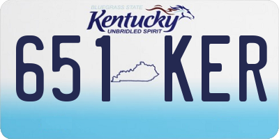 KY license plate 651KER