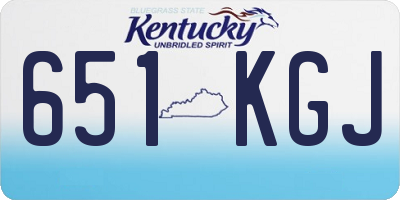 KY license plate 651KGJ
