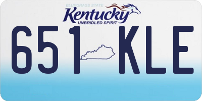 KY license plate 651KLE