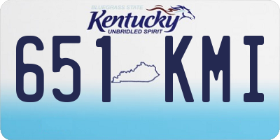 KY license plate 651KMI