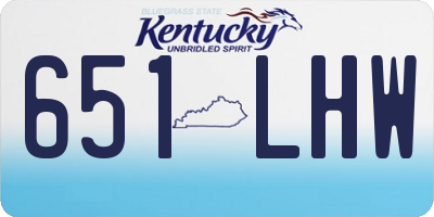 KY license plate 651LHW