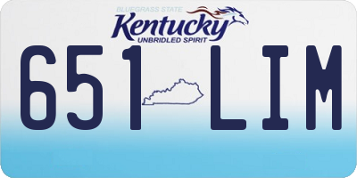 KY license plate 651LIM