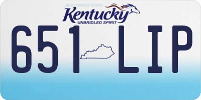 KY license plate 651LIP