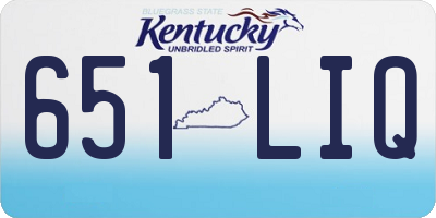 KY license plate 651LIQ