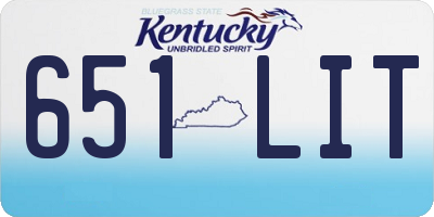 KY license plate 651LIT