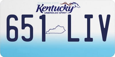 KY license plate 651LIV