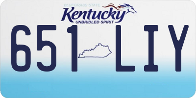 KY license plate 651LIY