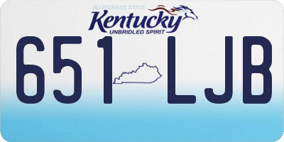 KY license plate 651LJB
