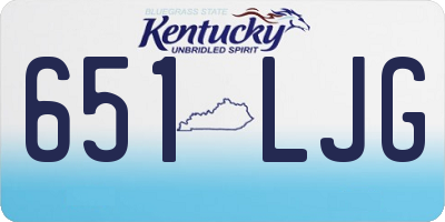 KY license plate 651LJG