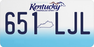KY license plate 651LJL