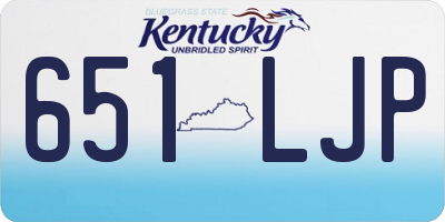 KY license plate 651LJP