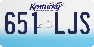 KY license plate 651LJS